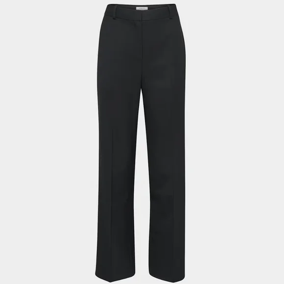 Aritzia Babaton Atelier Agency Pant Trousers City Twill Wide Leg Size 00 Black - Picture 3 of 14